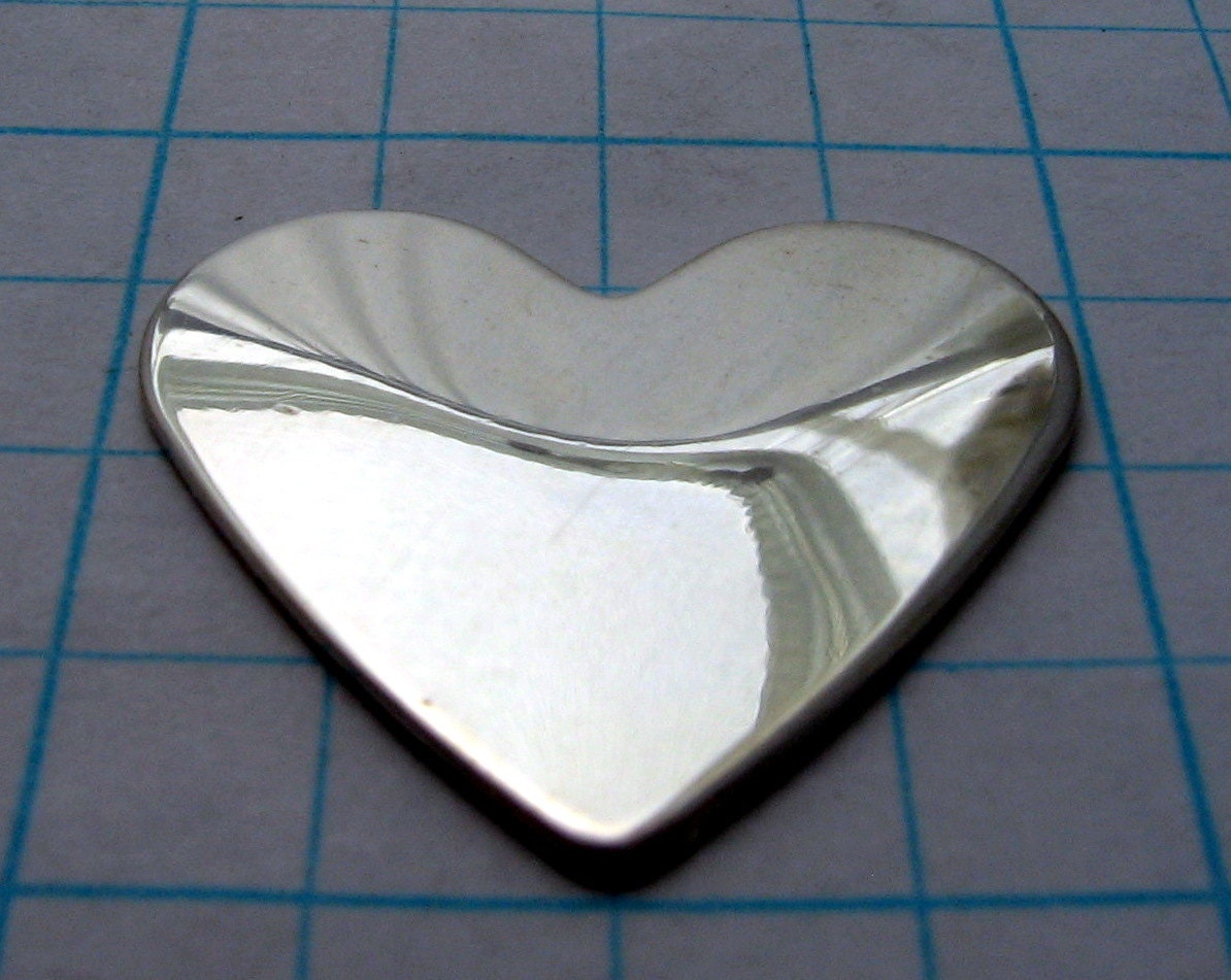 1 inch Sterling Silver Metal HEARTS Hand STAMPING Blanks Jewelry Making