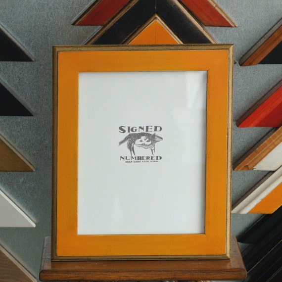 Items similar to 8x10 Picture Frame With Vintage Orange 2 Tone Finish