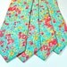 Neckties, Blue Floral Neckties, Liberty Print Neckties, Cotton Neckties, Mens Neckties, Floral Neckties, Custom Neckties, Blue and Pink