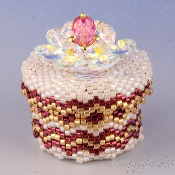Beaded box n.6 3D peyote tutorial