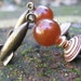 Life on Mars Earrings -- One-of-a-Kind Boho Planetary Rocket Earrings in Amber & Gold // Proceeds Aid Kids' Pain Clinic