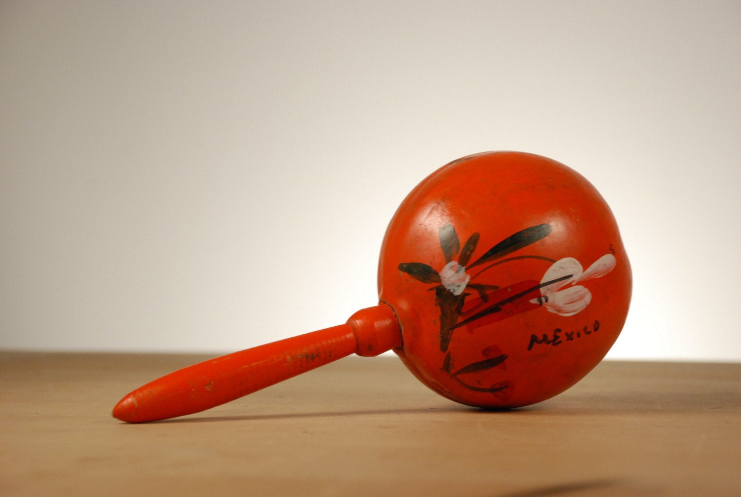 Items similar to Vintage Orange Maraca Rumba Shaker, Mexico on Etsy