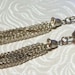 silver tone dangleys with blue bead pierced earrings