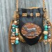 Deerskin Leather Medicine Bag with a Pewter deer on the front