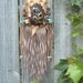 Deerskin Leather Medicine bag with a Pewter cowboy kitty cat on the front