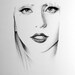 Lady Gaga Minimalism Original Pencil Drawing Fine Art Portrait
