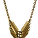 Shield Necklace - with vintage brass chains and bars