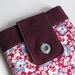 PADDED LAPTOP CASE 13 macbook air recycled red denim and vintage floral by Lynn Minney Designs