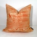 Orange Pillow Cover - Decorative Cushion - Woodgrain Rust - Dewberry Pine - Faux Bois 16 inch