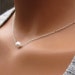 Simple Pearl Choker Necklace with Sterling Silver Chain and Clasp 6mm