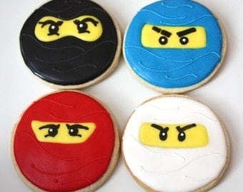 One dozen Ninjago cookie favors