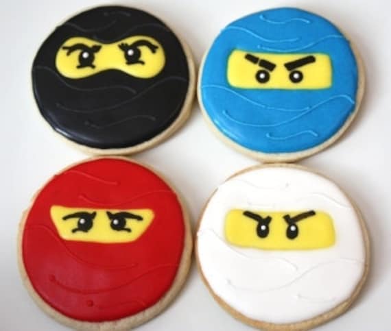 One dozen Ninjago cookie favors