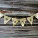 Burlap Bunting Banner, Flag Bunting "Home" Shabby Chic Home Decor FREE Shipping