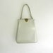 Vintage Purse, 1950s White Leather Handbag
