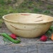 Elegantly Simple Box Elder Salad Bowl, Serving Bowl, Fruit Bowl, Bread Bowl, Red, Cream