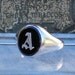 Temporary Hold For Dollie /// Art Deco Clark and Coombs Sterling and Onyx Signet Ring--Intial A