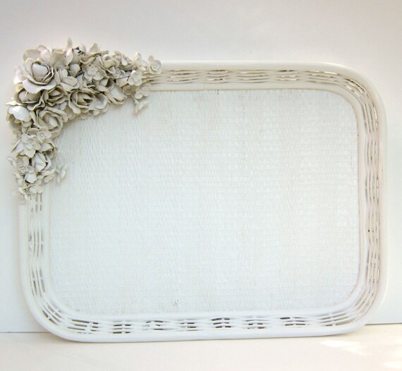 white shabby chic rattan serving tray white shabby chic rattan serving tray