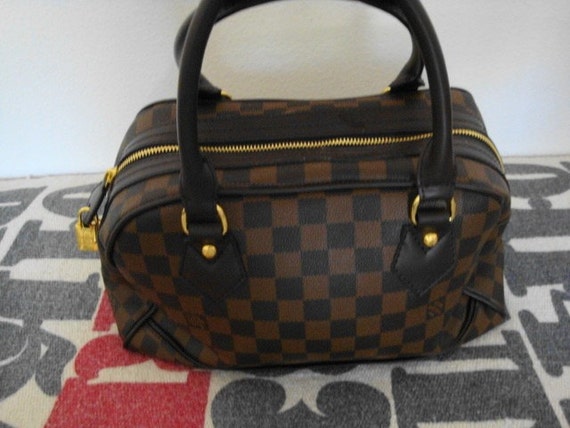 Items similar to Hold Vintage MONOGRAM Checkered.Louis Vuitton.LV Logo.Classic handbag on Etsy