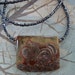 Mushroom Jasper Pendant and Vintage Seed Bead Necklace