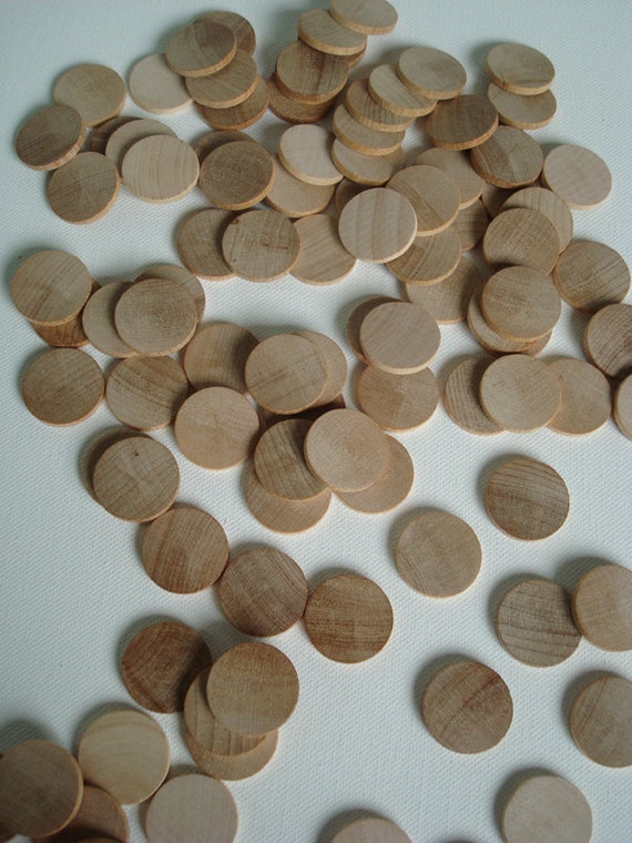 One Inch Round Wood Blank Discs 98 Count 25 mm For by Nakisha