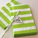 24 Green Stripe Favor Treat Bags - Halloween - Homemade Food Gifts - Packaging - Birthday