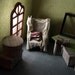 Doll House Miniature - Old Covered Attic Chair - 12-02-004