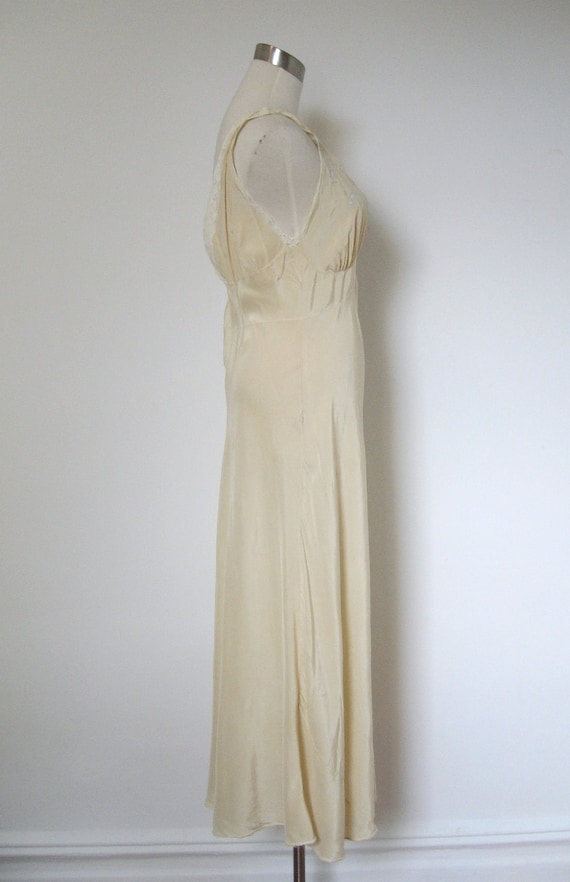 1950s Silk Nightgown / 50s Wedding Night Lingerie / Lace