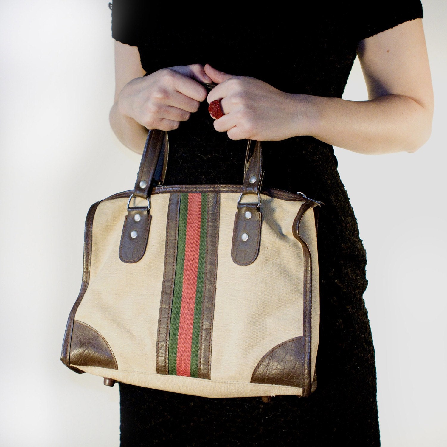 Vintage 1970s Gucci Inspired Handbag