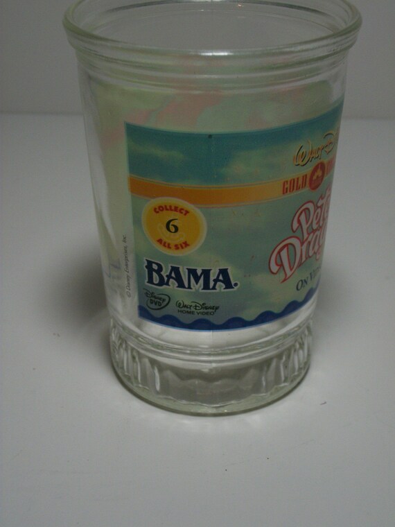 Vintage Collectible Bama Jelly Jar Glass Walt Disney