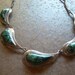 Vintage Genuine Eilat stone and Black onyx set in sterling necklace Hand made and stunning piece of Ethnic Fine Jewelry