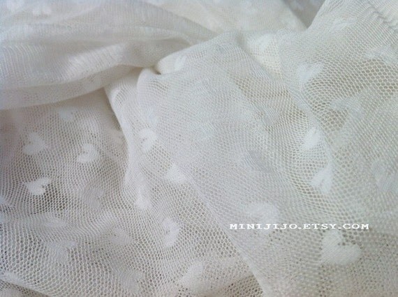 Fat Quarter White Heart Lace fabric 1/4 mtr. by MINIJIJO on Etsy