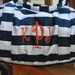 Nautical Blue Striped Tote Bag with Free Monogramming