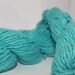 Blue Reclaimed Merino Wool Angora Cashmere Yarn, Worsted Yarn - 211 Yards