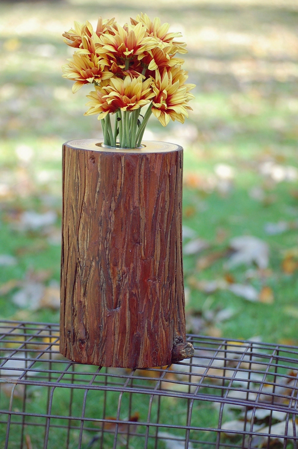 Rustic Wooden Vase