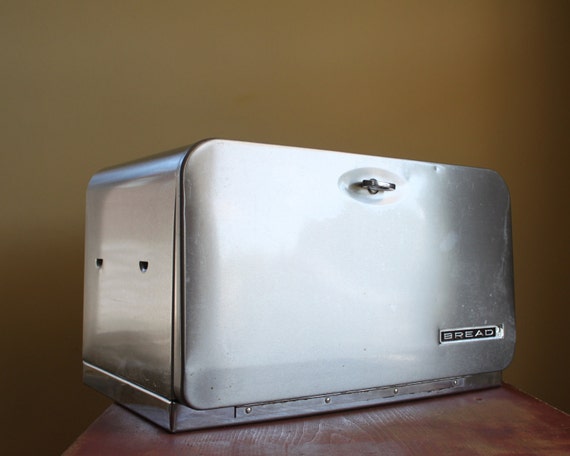 Vintage Stainless Steel Bread Box By Beautybox