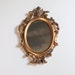 Vintage Smoked Glass Golden Mirror - Hollywood Regency Wall Decor