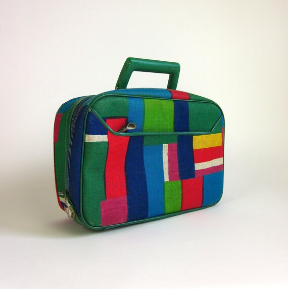 Childs Colorblock Soft Suitcase 60s / Made in Japan