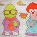 Vintage 1985 Jim Henson Muppet Babies Pillow Panel Fabric Baby Bunson and Baby Beaker Make Your Own Pillow Dolls