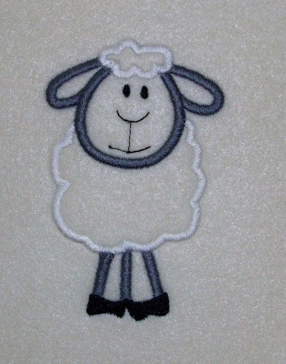 Lamb Embroidery Machine Applique Design 202 Instant by kayelee