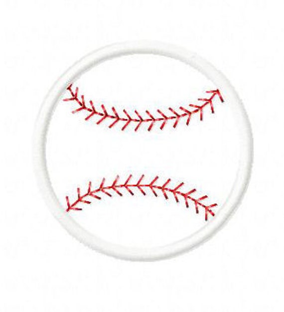 Baseball Embroidery Machine Applique Design 2557