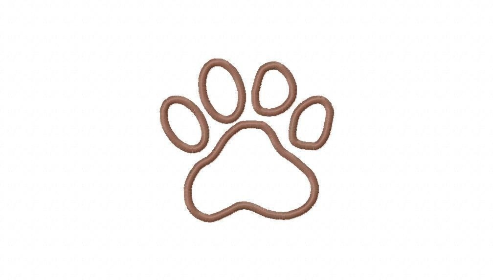 Dog Paw Print Embroidery Machine Applique Design 2183