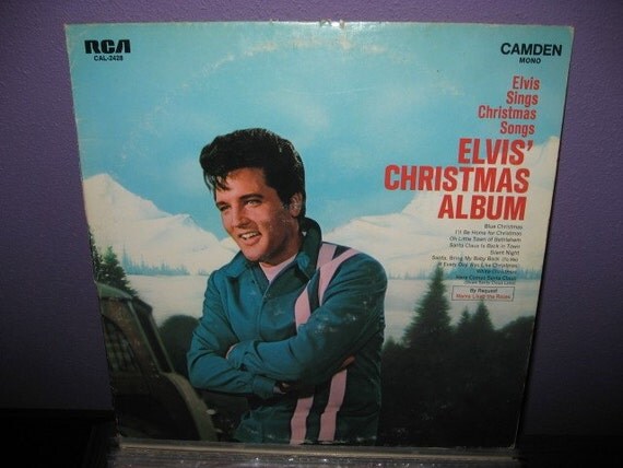 HOLIDAY SALE Vintage VINYL Record Elvis' Christmas Album