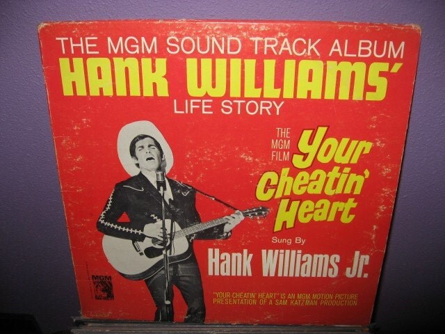 RARE VINYL RECORD Your Cheatin' Heart Hank Williams'