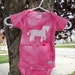 Newborn Baby Bodysuit: Pink with Batik Horse (0-3 months) ON SALE