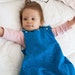 The SNAP SACK - corduroy and flannel - baby sleeping bag - wearable blanket for baby - sleep sack adjusts as baby grows - turquoise - SALE