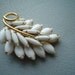Vintage Brooch, Pin Napier Milkglass
