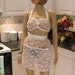 Sexy, sheer white snow flake two piece apron set, perfect bridal shower gift