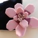 Vintage Brooch 1960 - Splendid large flower with crystals -art.618-