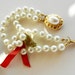Vintage Italian 1960 - Art Deco beautiful and elegant high quality - 2 wire bracelet pearls Kultra-Art.981-