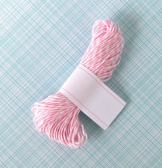 Blossom Pink Baker's Twine (15 yards) - Pink and White Striped Baker's Twine Il_570xn